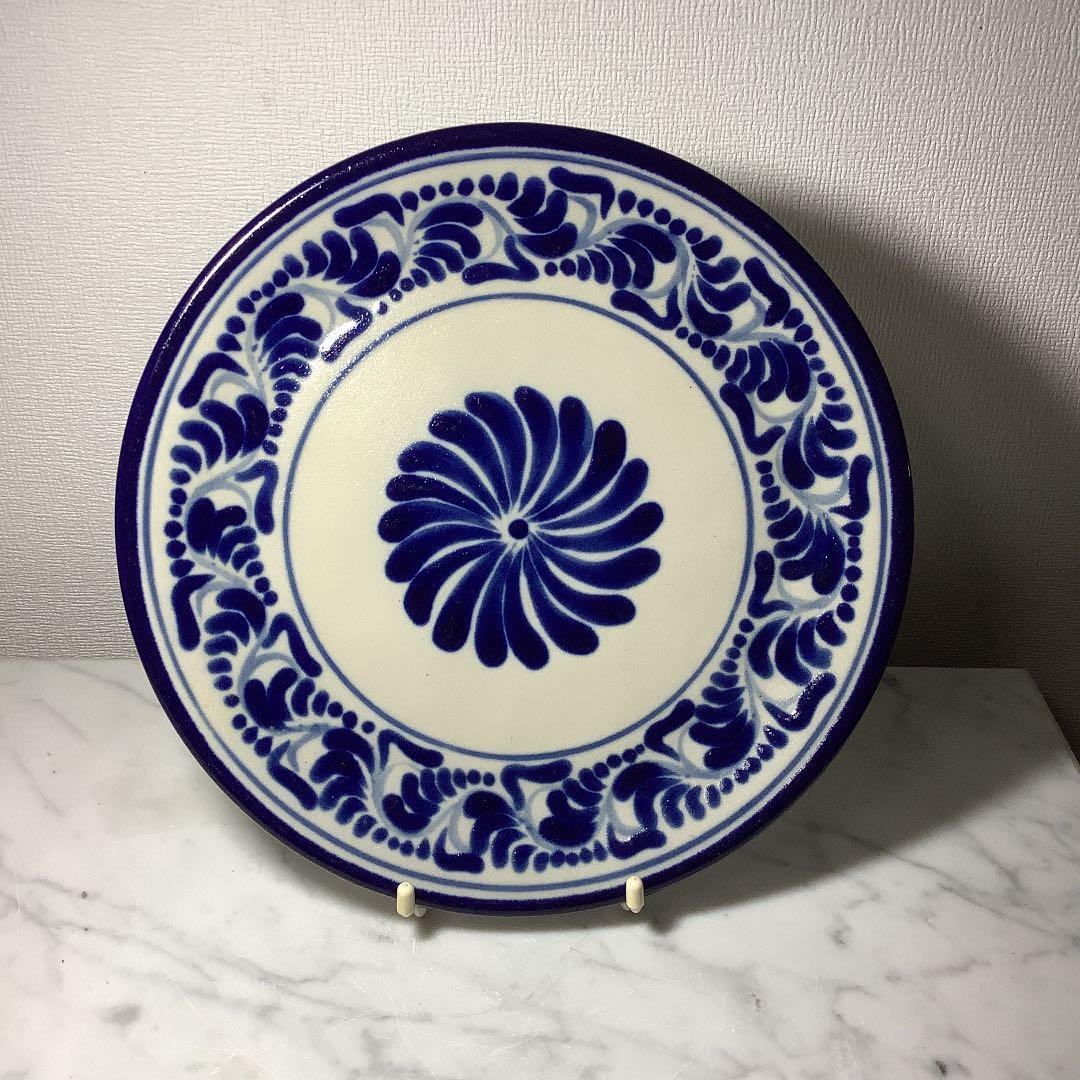 値下げ　メキシコ　プエブラのタラベラ焼　飾り皿 値下げ メキシコ プエブラのタラベラ焼 飾り皿｜値下げ メキシコ