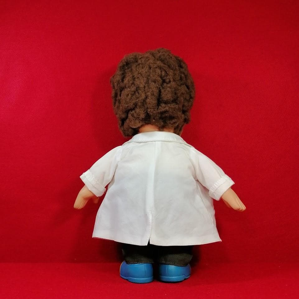 Dr.スランプ アラレちゃん 則巻千兵衛 本体 白衣 ソフビ 29cm ポピー