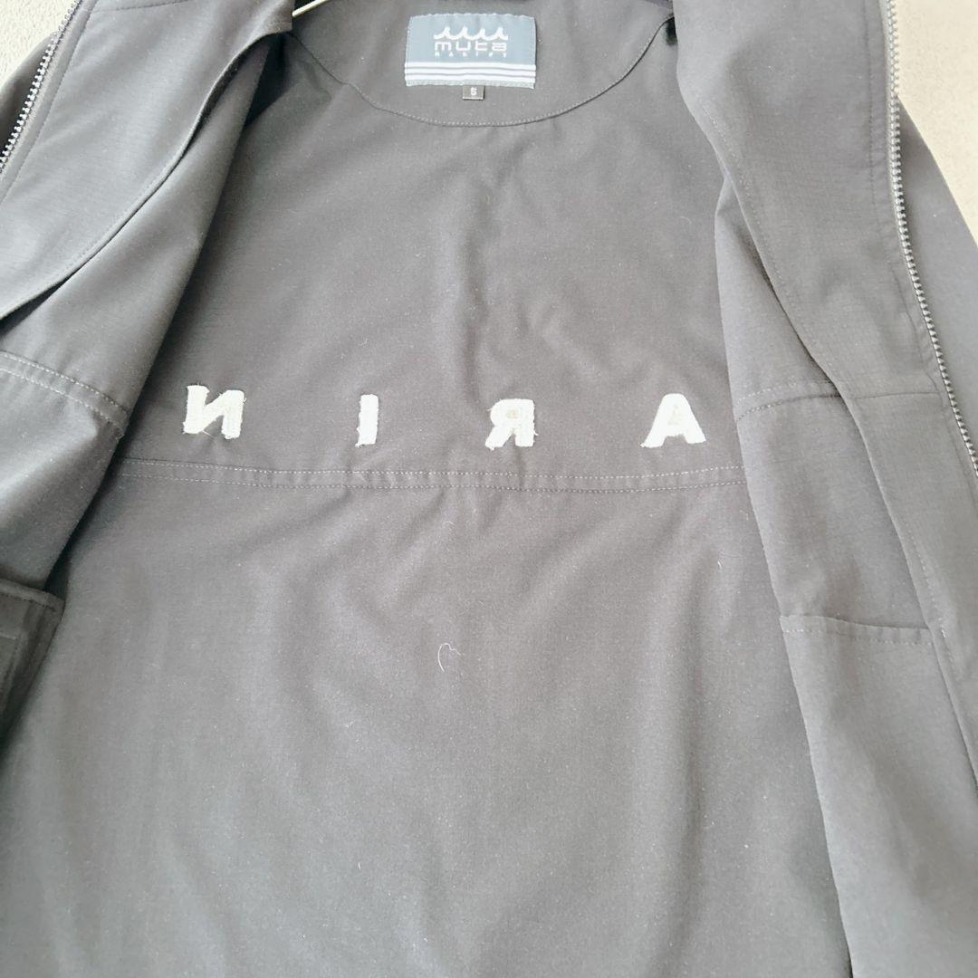 ムータマリン muta MARINE パーカー ロゴワッペン ブラック 黒