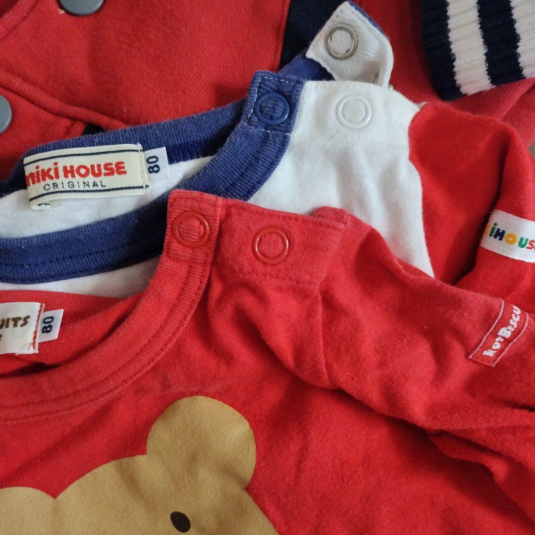 ★３セット　ミキハウス　ホットビスケッツ ロンTパンツ　Tシャツ　80
