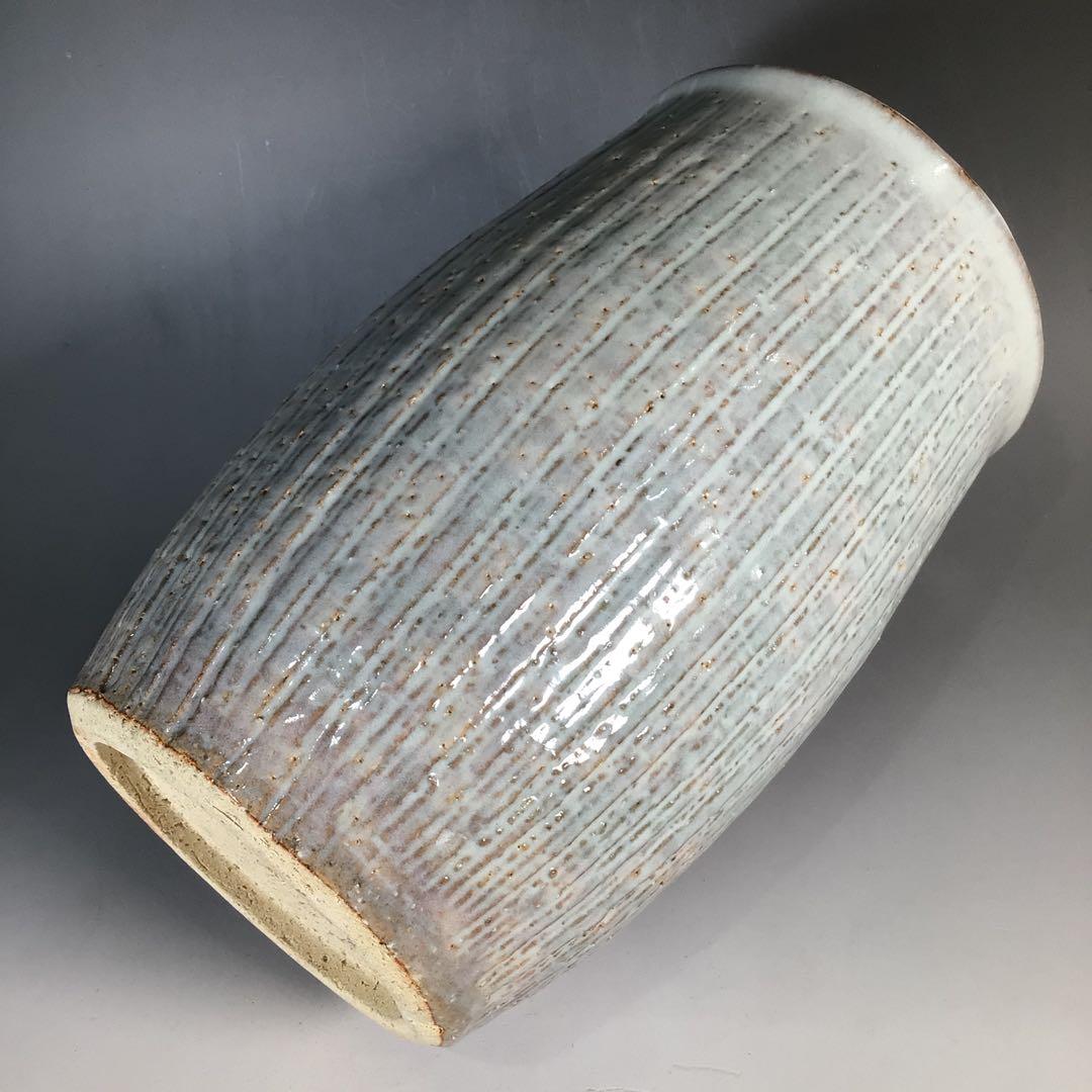 N995 水指 『萩焼』『天龍窯 服部要萩造』『一重口水指』 共箱