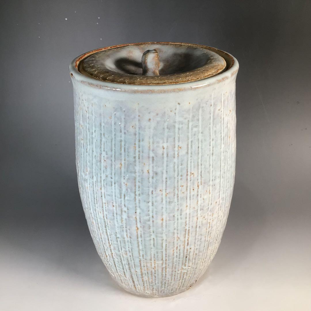 N995 水指 『萩焼』『天龍窯 服部要萩造』『一重口水指』 共箱