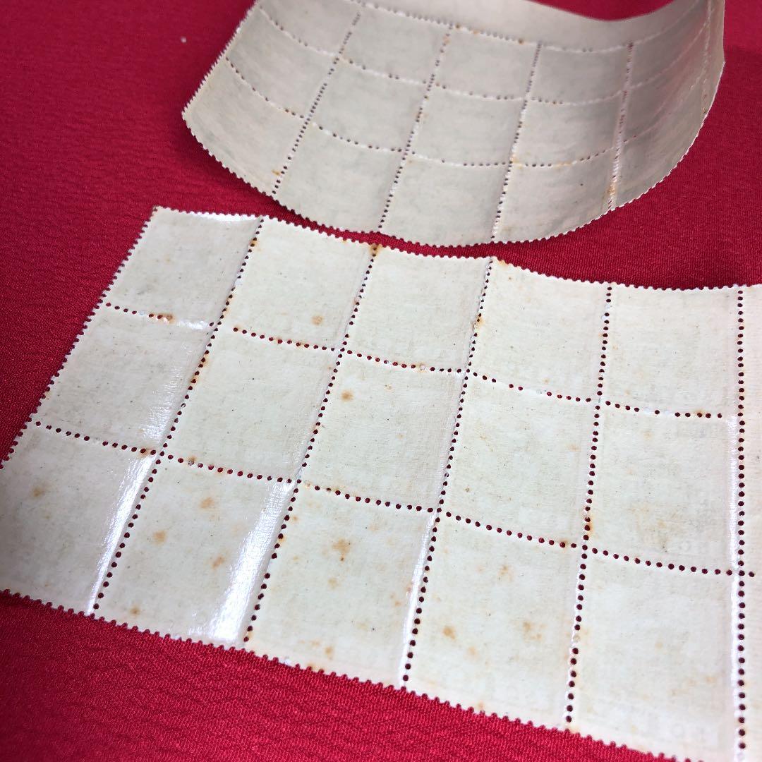 昭和14年発行 明治神宮8銭、金閣寺50銭 各15枚ブロック 裏