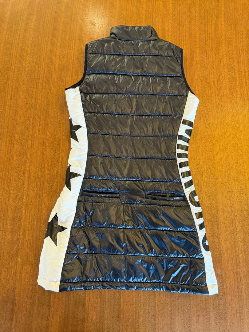 MIRROR9 ダウンベスト風ワンピース/ブラック/Mサイズ