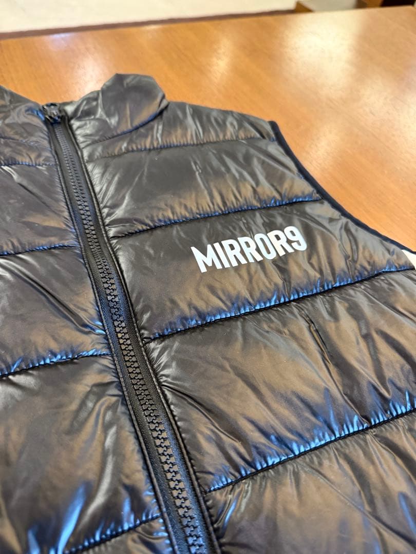 MIRROR9 ダウンベスト風ワンピース/ブラック/Mサイズ