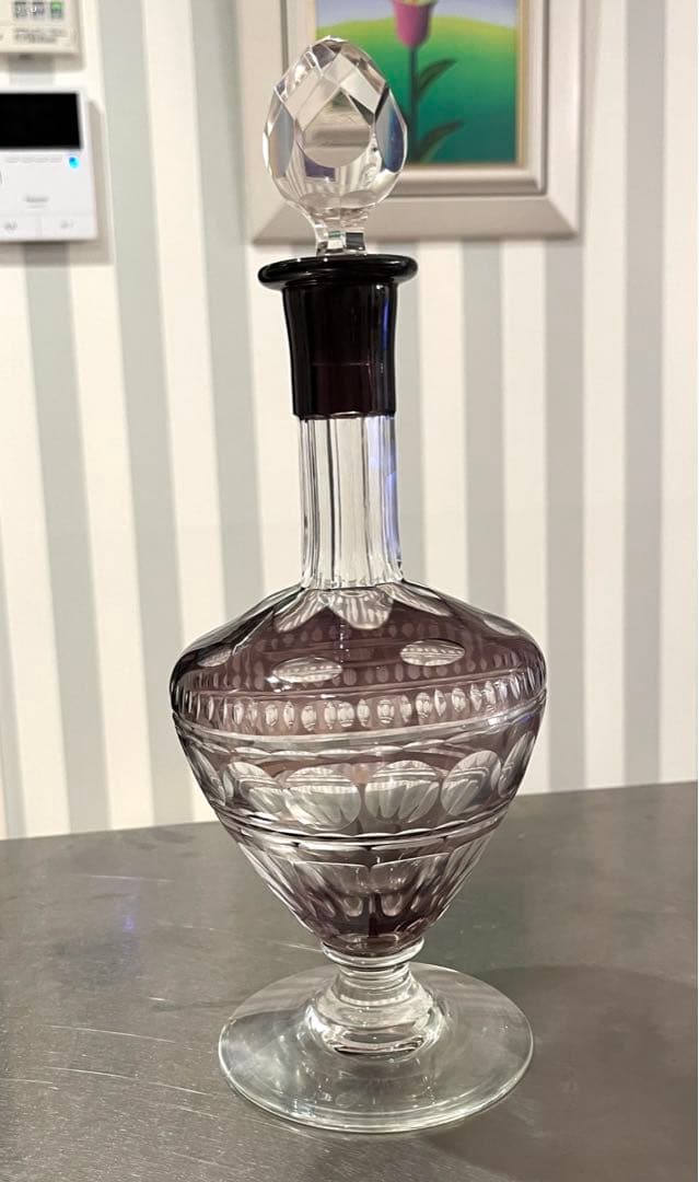 アンティーク切子デキャンタ明治末期から昭和初期