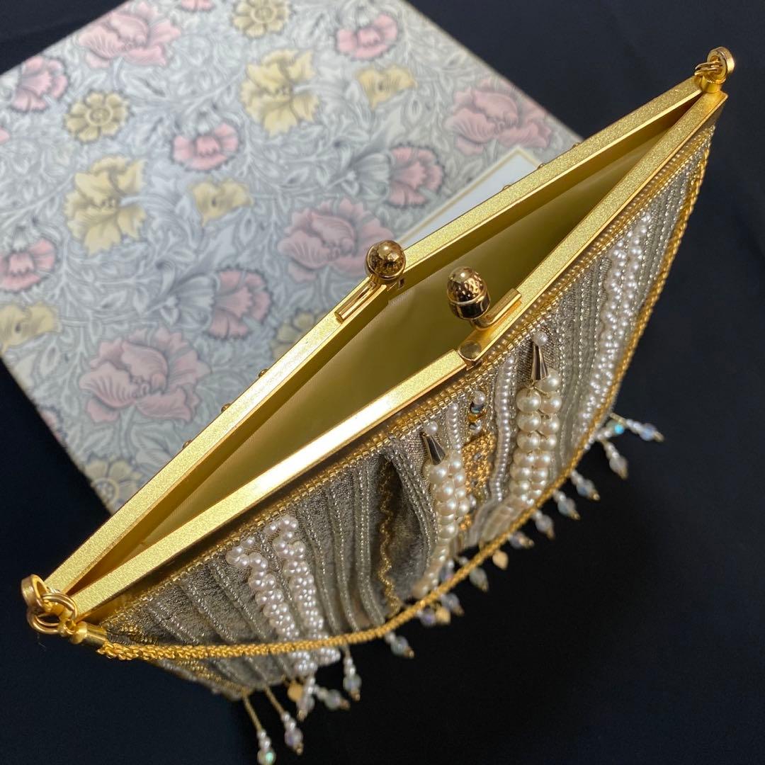 皇室御用達 ルミーはしもと 高級ビーズバッグ Hashimoto 和装バッグ