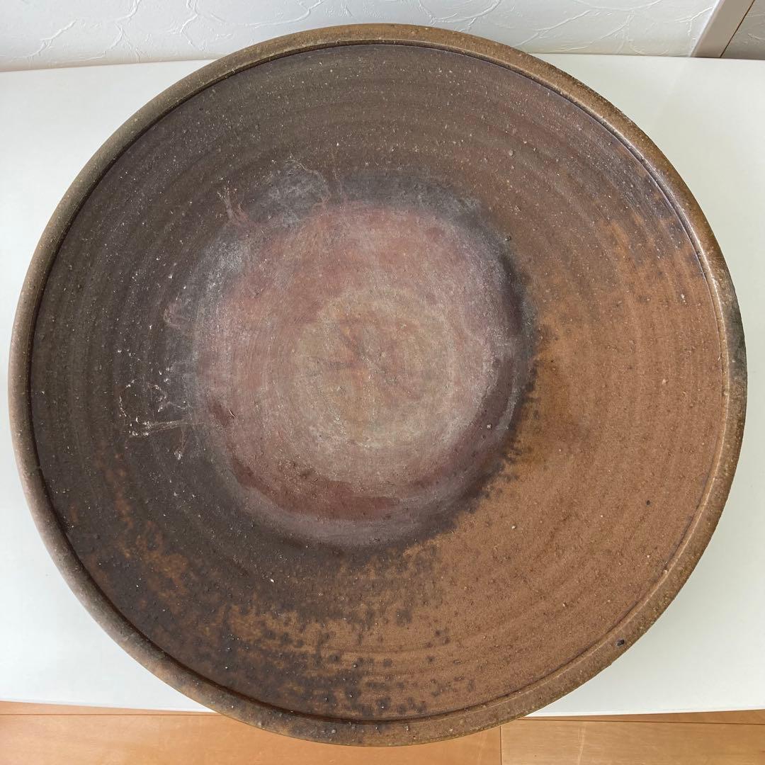 備前焼　大皿　径57cm　窯変　胡麻　飾り皿　特大サイズ