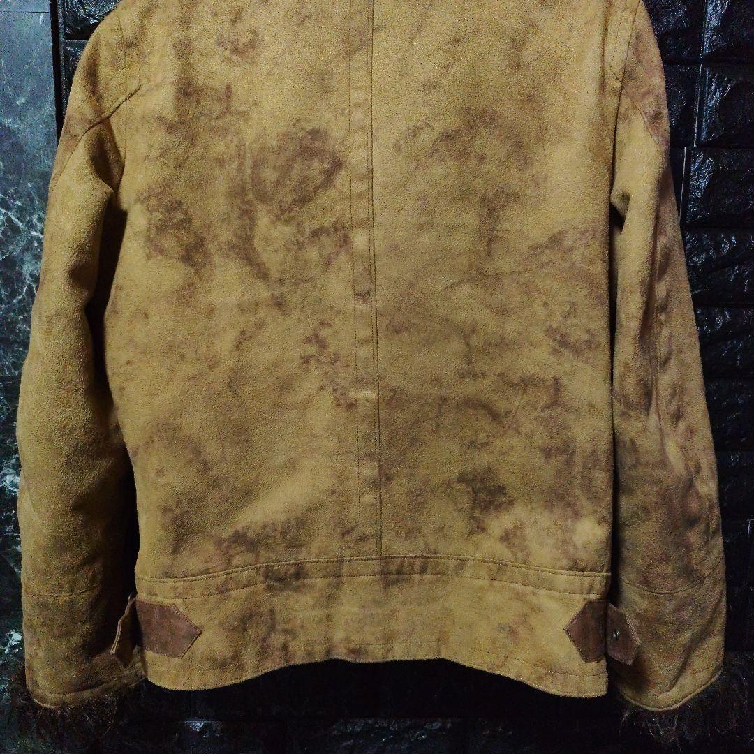 トルネードマート　ブラウン系　色ムラ加工　マイクロスエード　ファージャケット