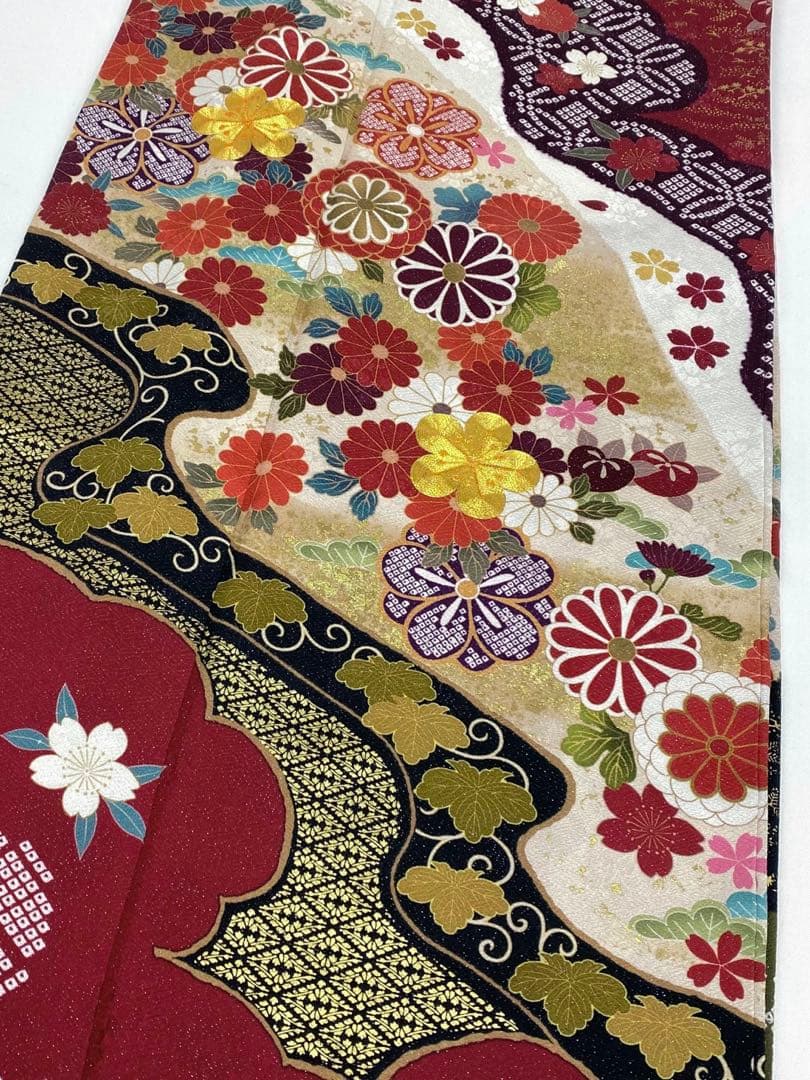 振袖 豪華 銀通し 金駒 金彩 紋意匠 身丈168cm