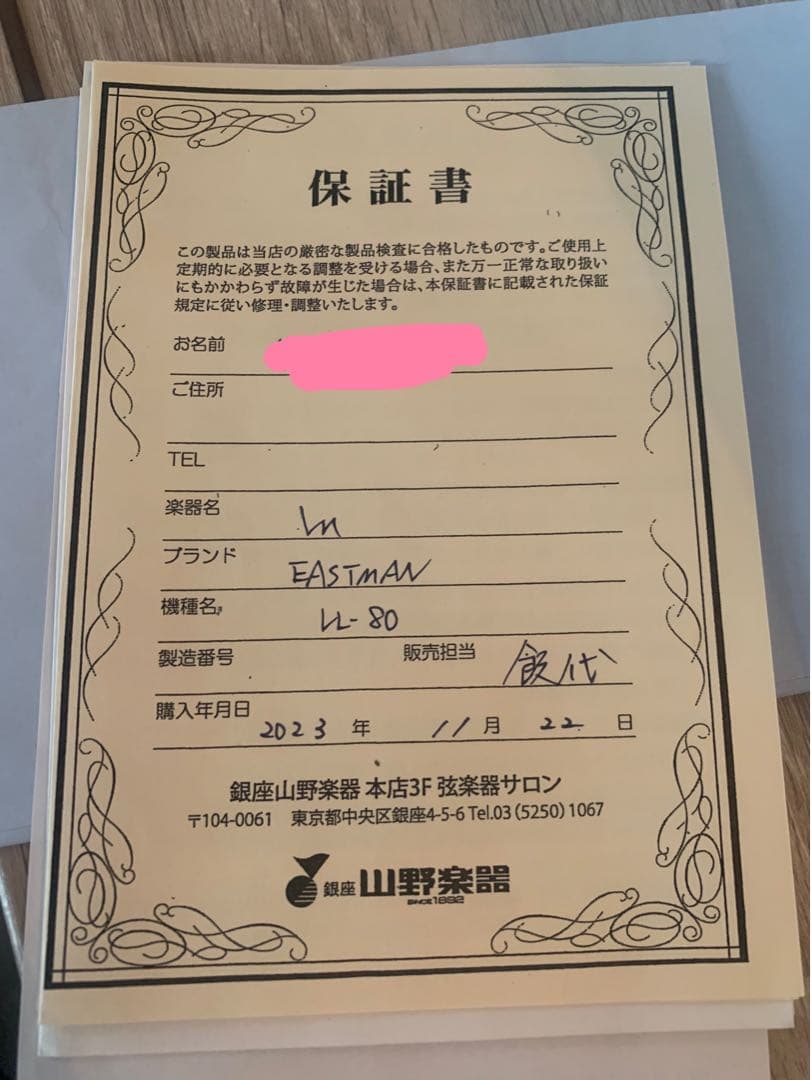 ✴︎EASTMAN 2023年 バイオリン　フルサイズ