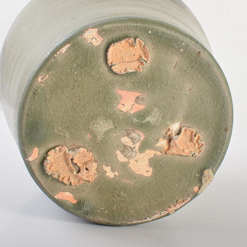 朝鮮美術　高麗青磁　鉄絵草文　盤口瓶　V　5965C