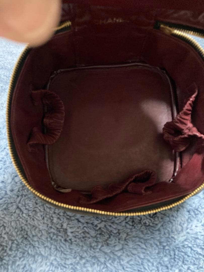 ビンテージ シャネル バニティ ブラウンレザー キルティングバッグ