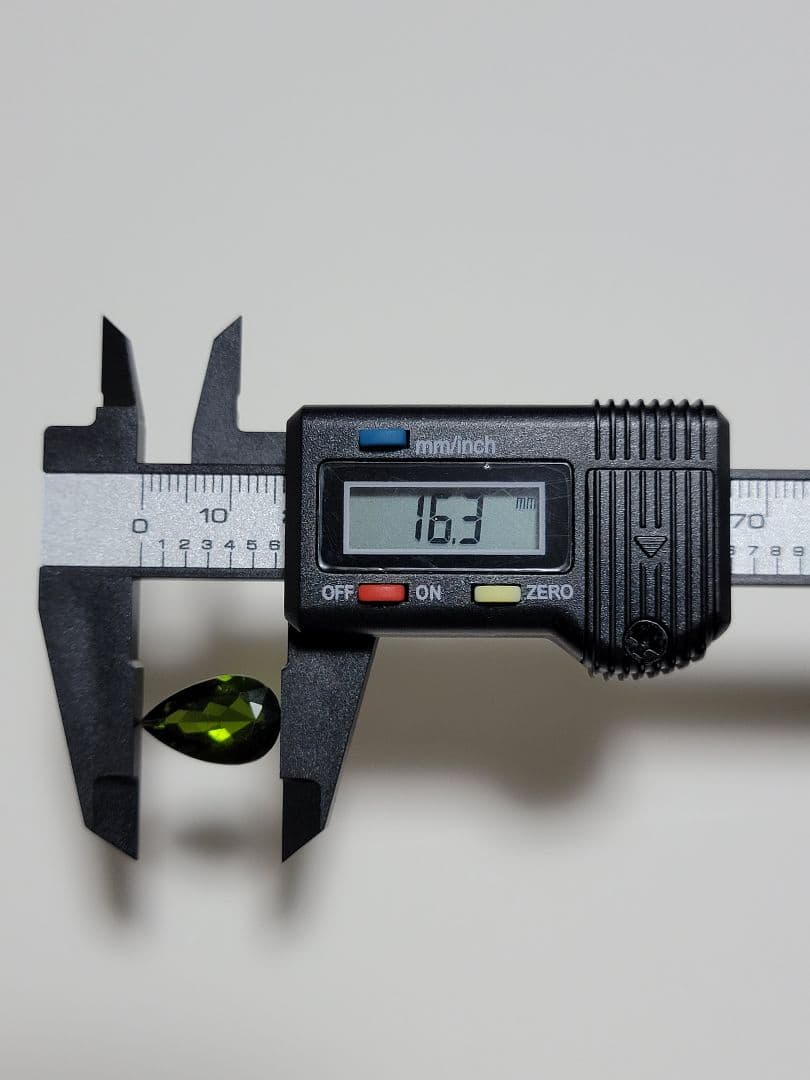 天然 グリーントルマリン 6.08ct ペア ファンシー ブラジル産　大粒ルース