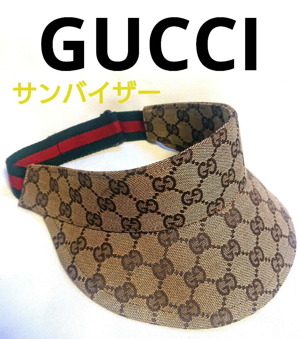 ♬ショップ購入♬GUCCIグッチシェリー サンバイザーキャップ S