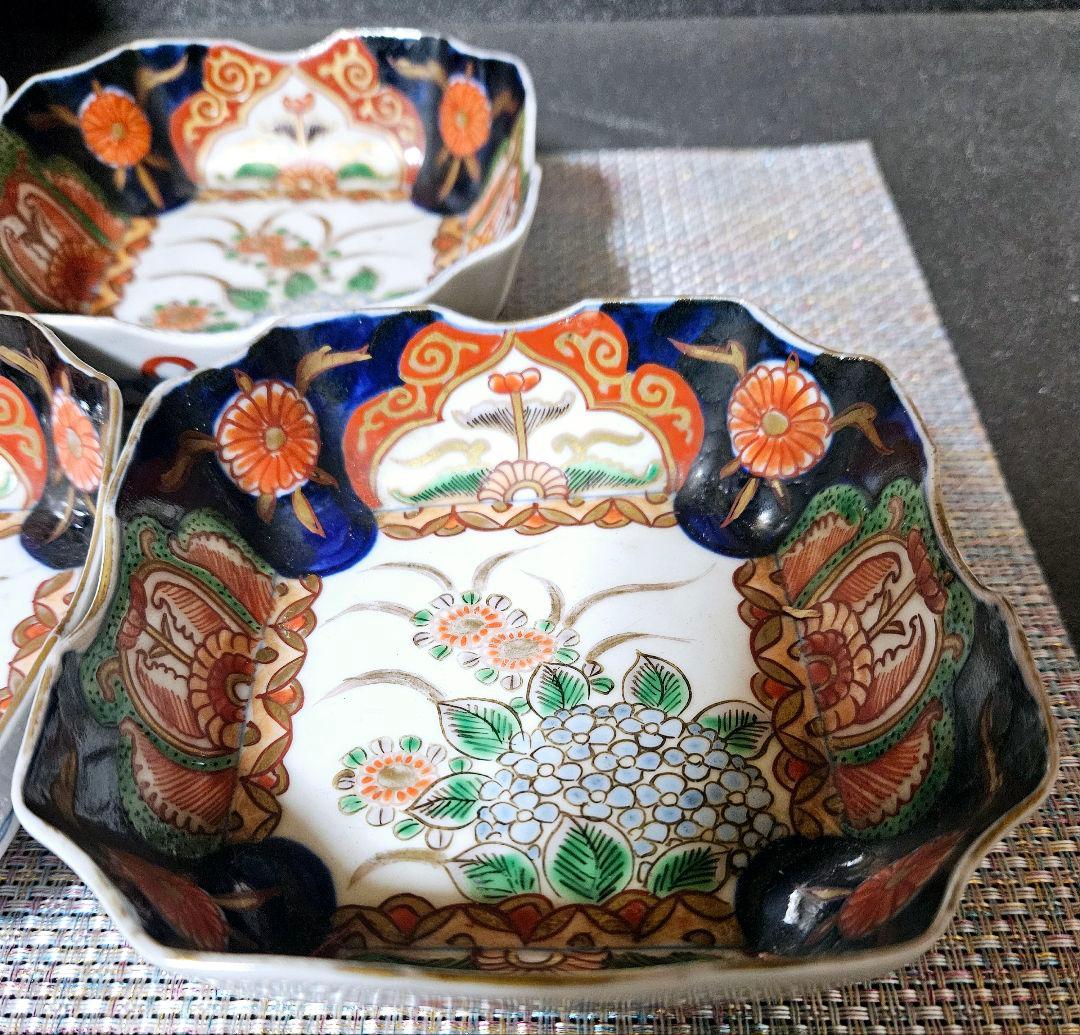 江戸時代中期頃献上古伊万里金襴色絵花弁花尽し文様最上手27.9cm鉢