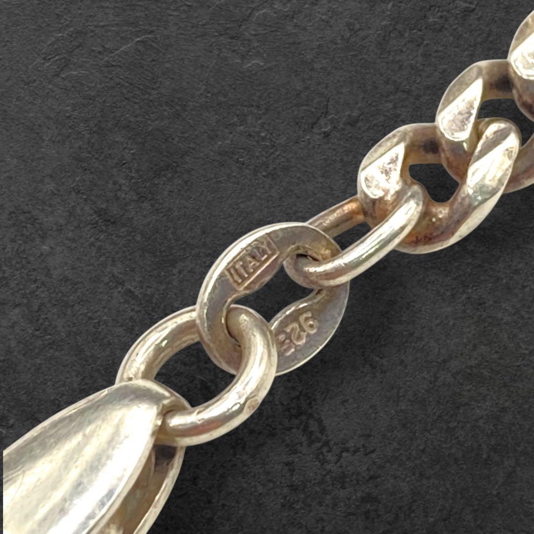 SV925 6面喜平チェーンブレスレット 18cm 幅4mm 379