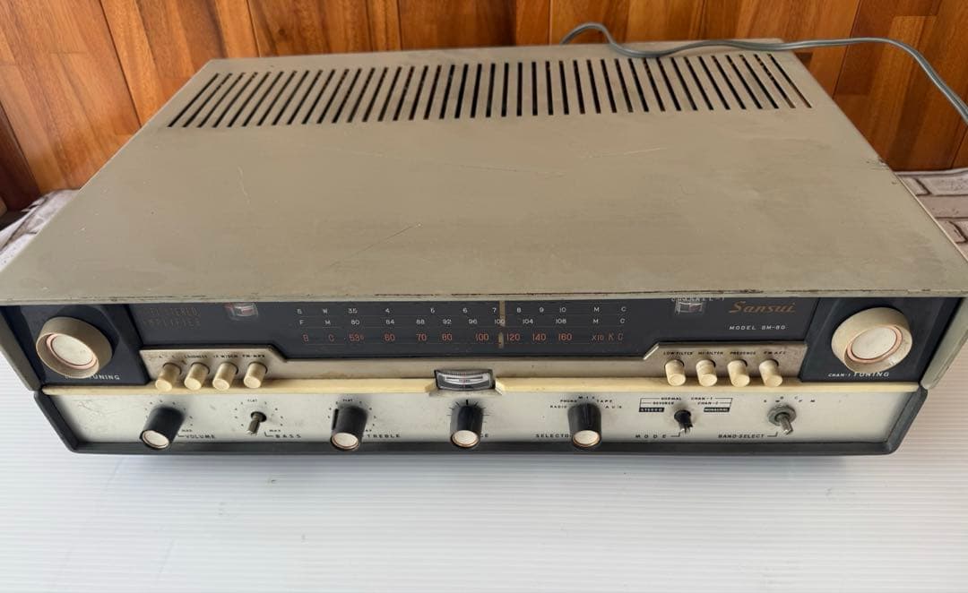 サンスイ SM-80 管球式チューナーアンプレシーバー 真空管アンプ(a47