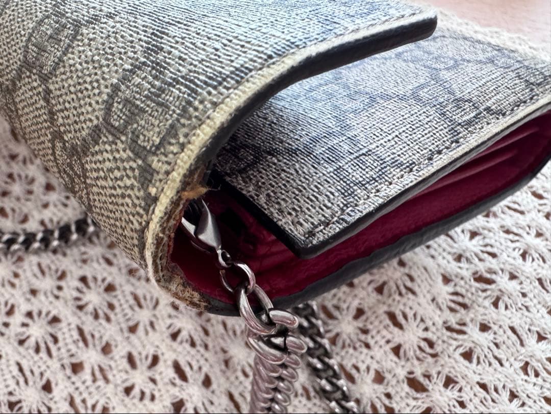 【Gucci ディオニュソス】GG 柄 チェーン ショルダーバッグ