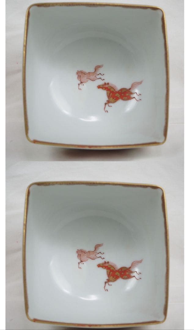 送料無料 橋田遊松造 細密金彩赤絵酒器セット 時代九谷焼 共箱