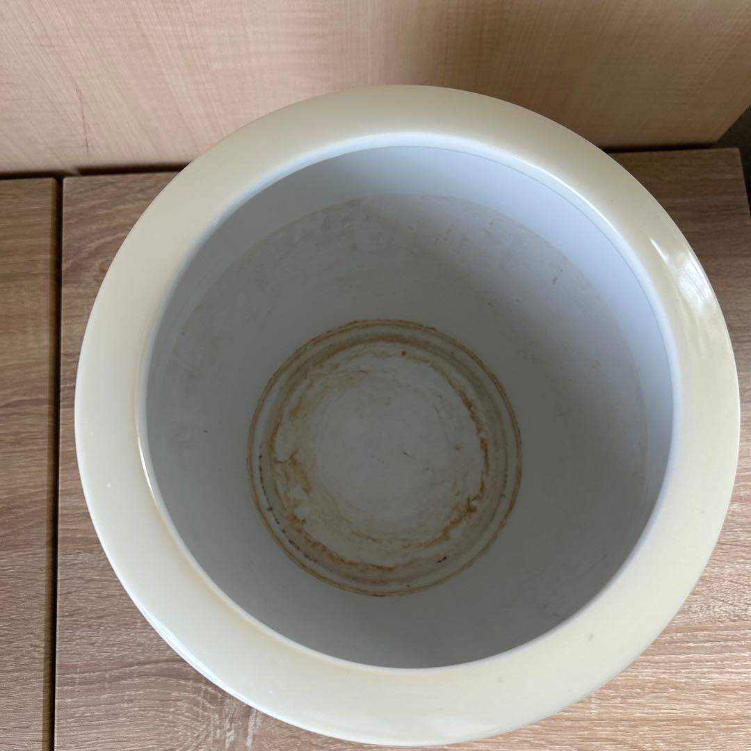 オールド ノリタケ 黄地菊花散らし火鉢 月桂樹 日陶印