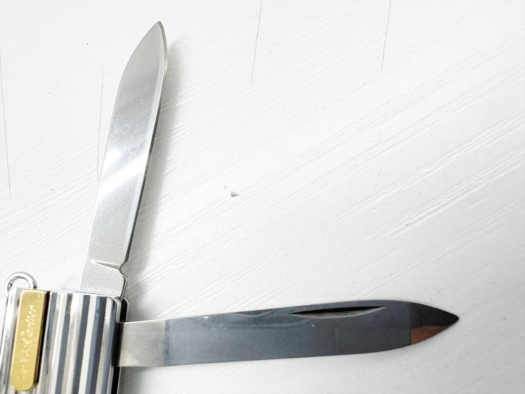 レア美品カルティエトリニティ マルチツールナイフシルバーゴールド