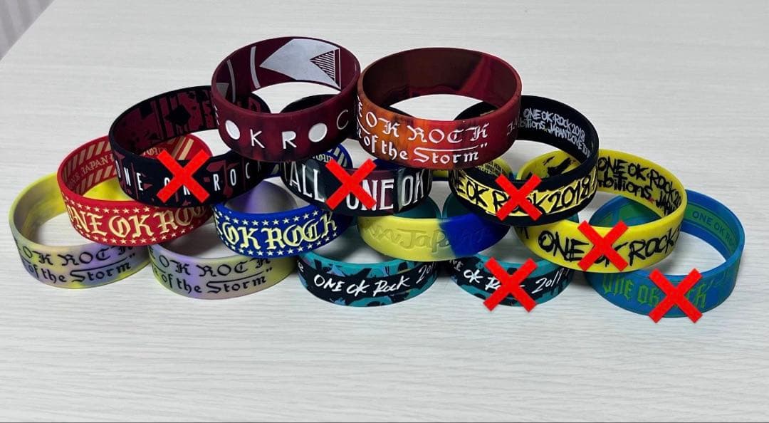 ONE OK ROCK ラバーバンド まとめ売り 最終値下げ. タレントグッズ