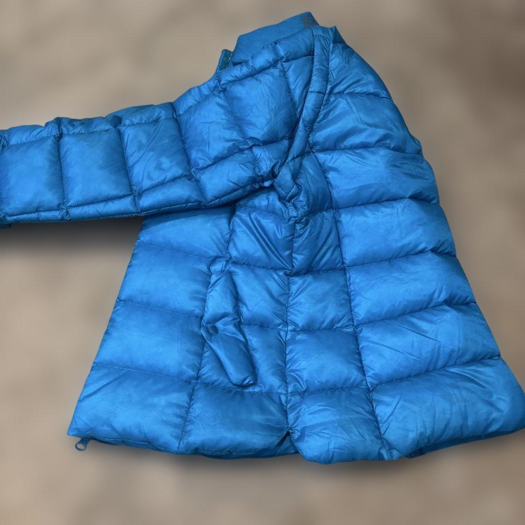 パーリーゲイツPG 青緑色ダウンジャケット　ロゴ入り　袖着脱可　ダウンベスト　M