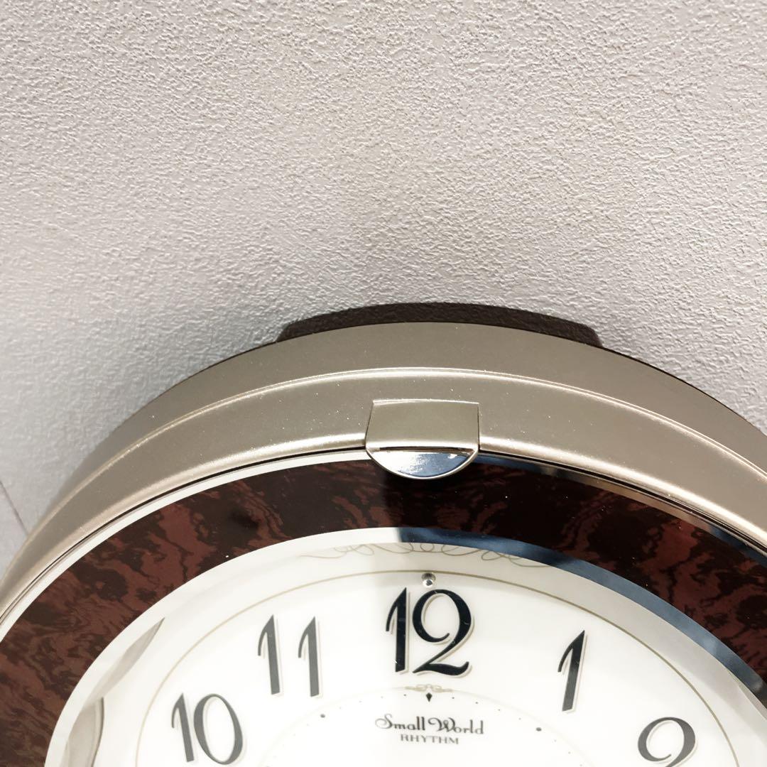 【希少品】リズム時計　 スモールワールド　廃盤　電波時計　掛け時計　18曲収録