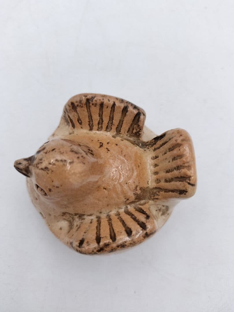 c390香合 福良雀 不志名焼 8代土屋雲善 木箱 茶道具