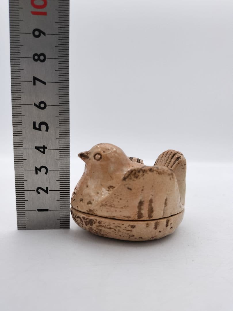 c390香合 福良雀 不志名焼 8代土屋雲善 木箱 茶道具