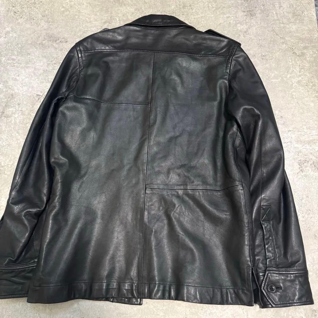 Paul Smith ポールスミス ブラック レザー ジャケット ラムレザー L