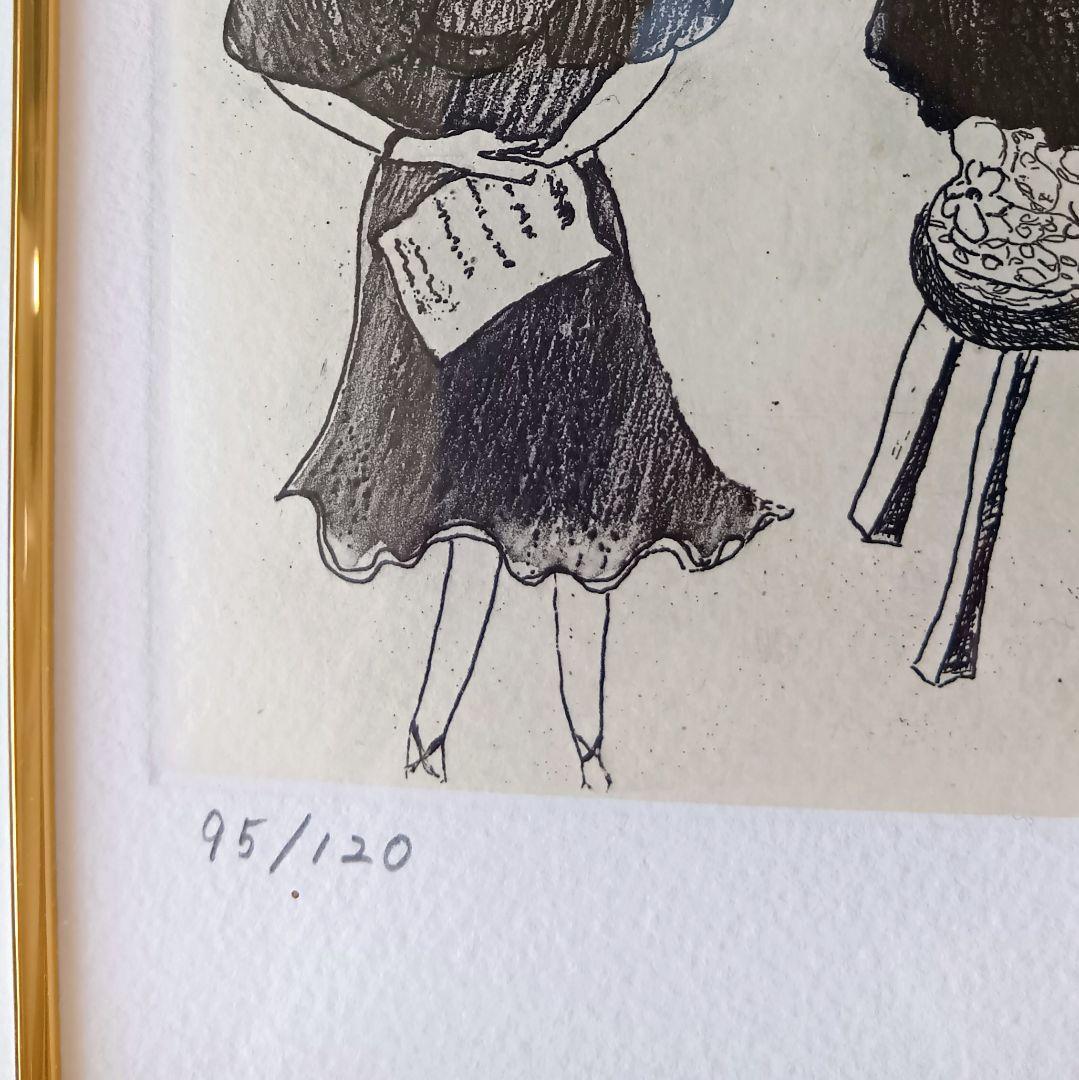 美品フジコ・ヘミング銅版画「ドイツの学生コンサート」 エディション