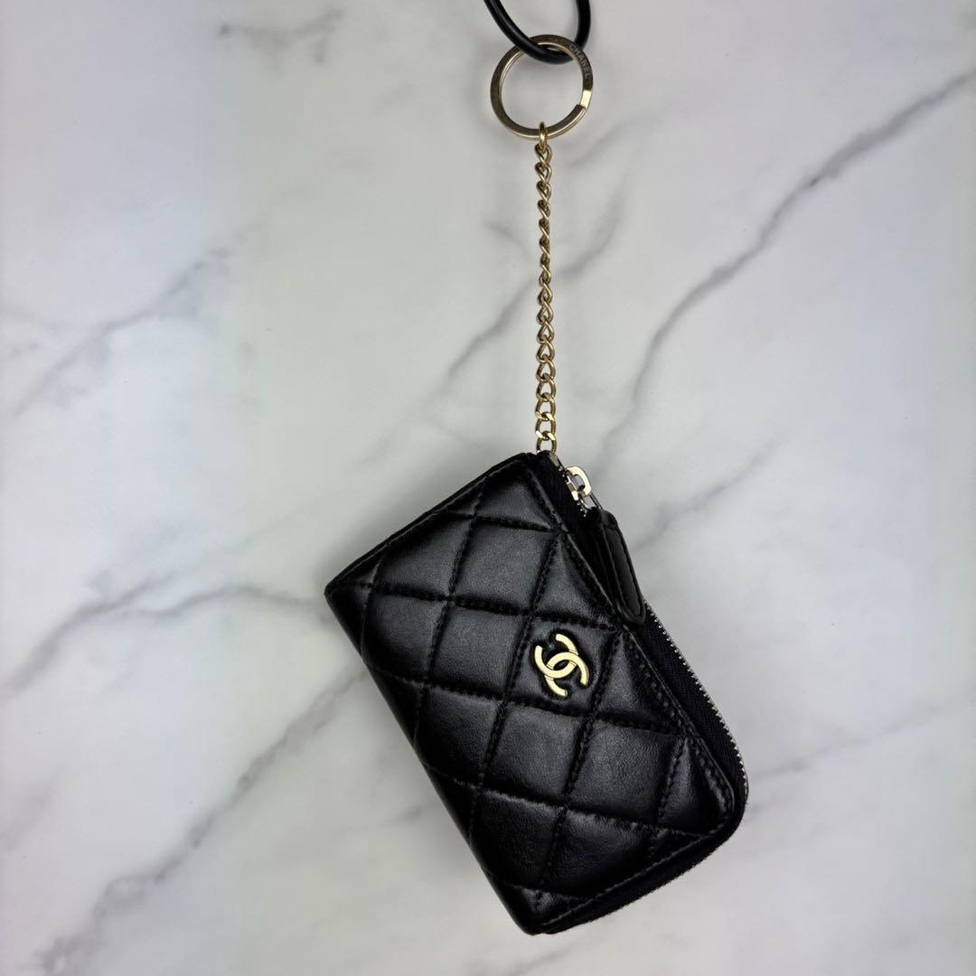 CHANEL シャネル　ラムスキンケース　カードケース　財布