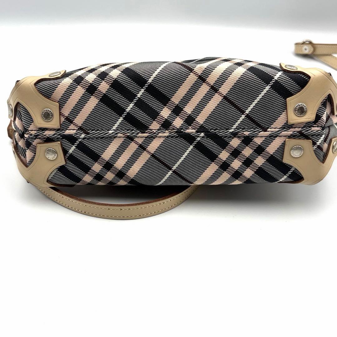 バーバリーブルーレーベル ノバチェック アクセサリーポーチ ミニバッグ Y2K