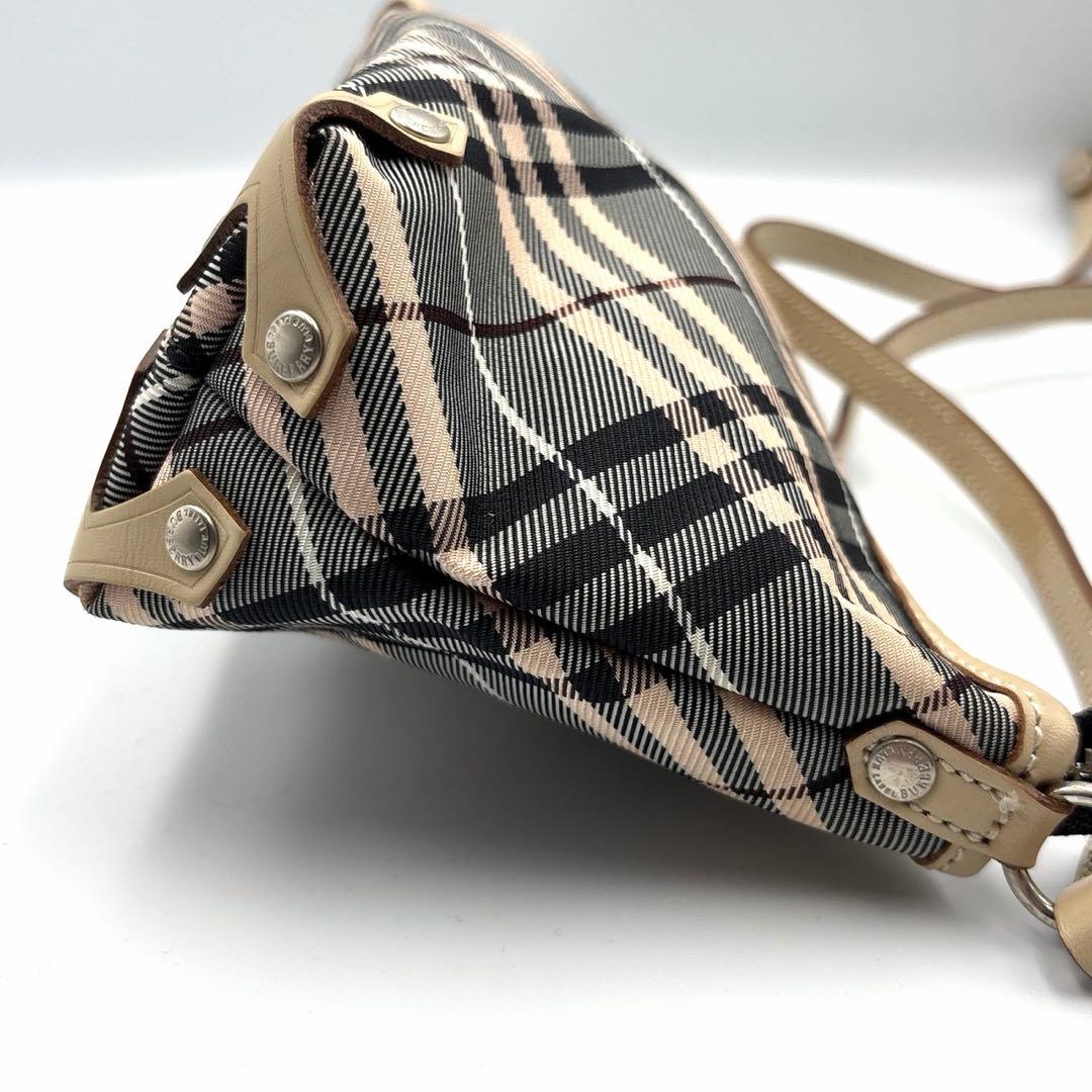 バーバリーブルーレーベル ノバチェック アクセサリーポーチ ミニバッグ Y2K