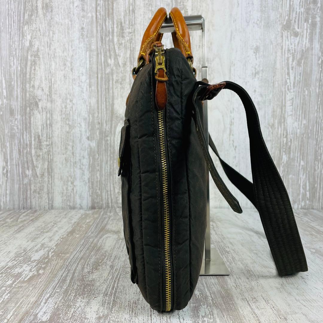 【希少】RRLダブルアールエル　ワックスドキャンバス　ブリーフケース【2way】