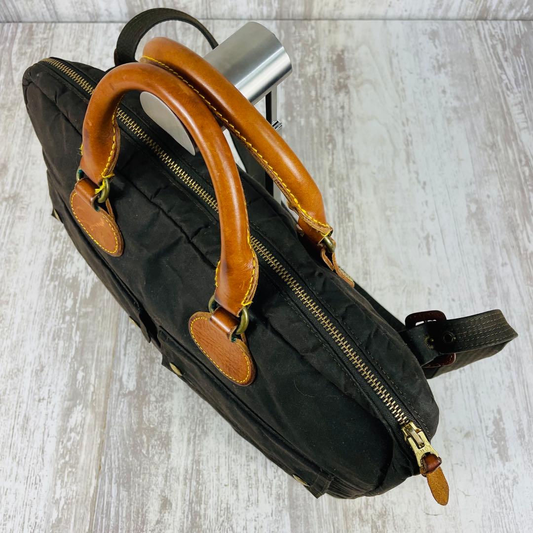 【希少】RRLダブルアールエル　ワックスドキャンバス　ブリーフケース【2way】