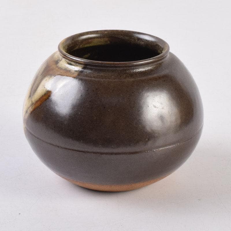 茶道具 膳所焼 淡海ぜぜ 平茶入 仕覆付 宗達極書付箱 M 8488 - メルカリ