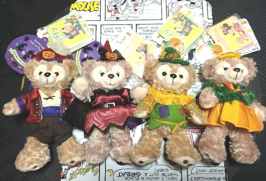 ディズニーシー ダッフィーシェリーメイぬいぐるみバッチ4個セット