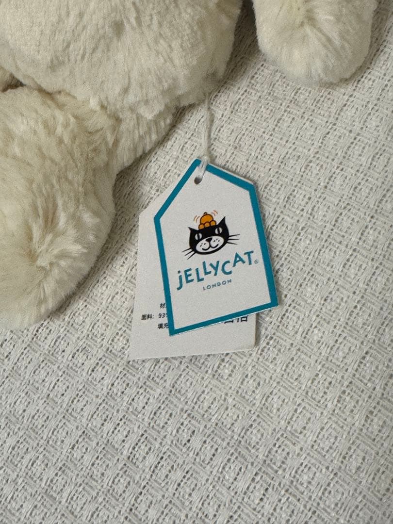 ジェリーキャット　パピー　犬　dog ぬいぐるみ　白 黒　ぶち　M