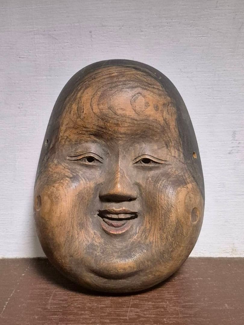 お面 おたふく おかめ　縁起面 木彫 彫刻 祭り 仮面 伝統芸能 飾り面 お面 おたふく おかめ 縁起面 木彫 彫刻 祭り 仮面 伝統芸能 飾り面