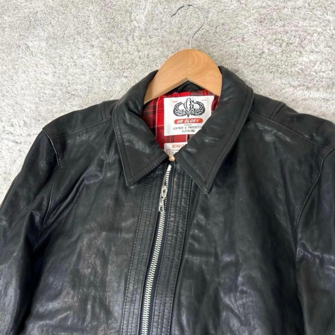 OR GLORY オアグローリー ゴートスキン レザージャケット 黒 40サイズ