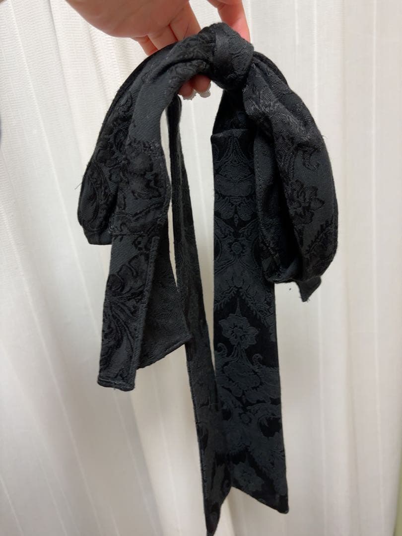 Sheglit ジャガードスカート 黒 ひざ丈