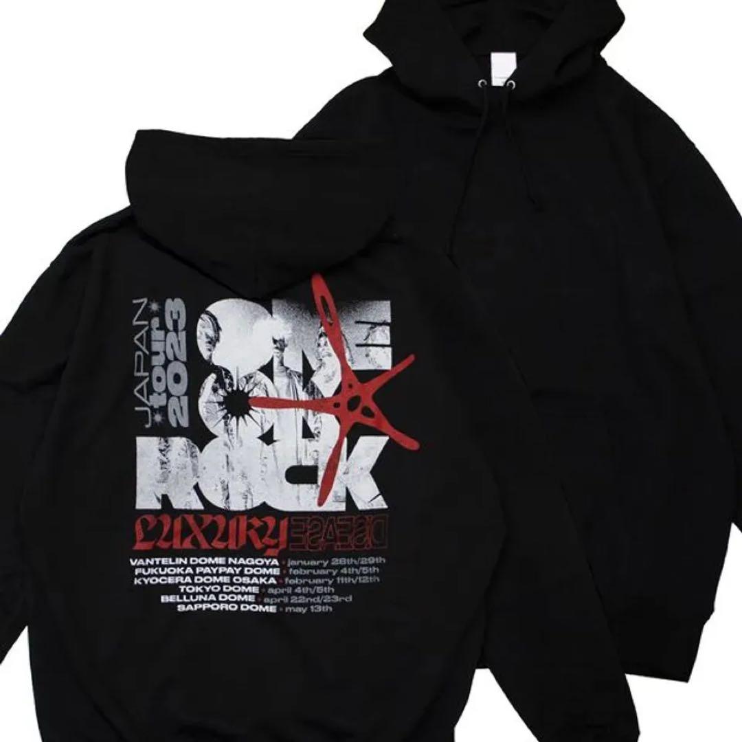 本日限りセール　ONE OK ROCK ロゴ入りプルオーバーパーカー ONE OK ROCKプルオーバーパーカー ONE OK ROCK ロゴ入りプルオーバー