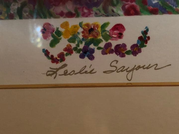 レスリーセイヤー シルクスクリーン インザガーデン レスリー