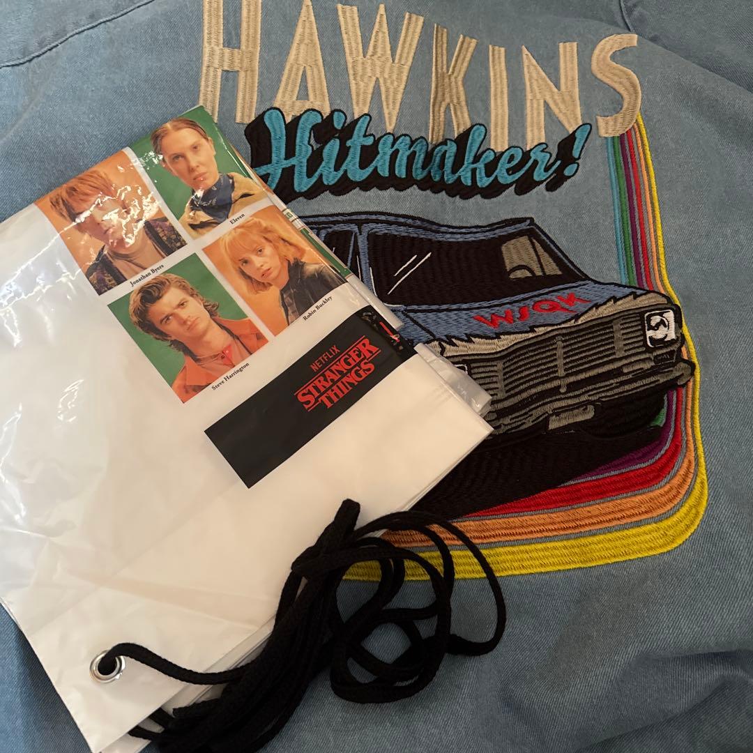 L STRANGER THINGS コラボデニムブルゾン ライトブルー（袋付き