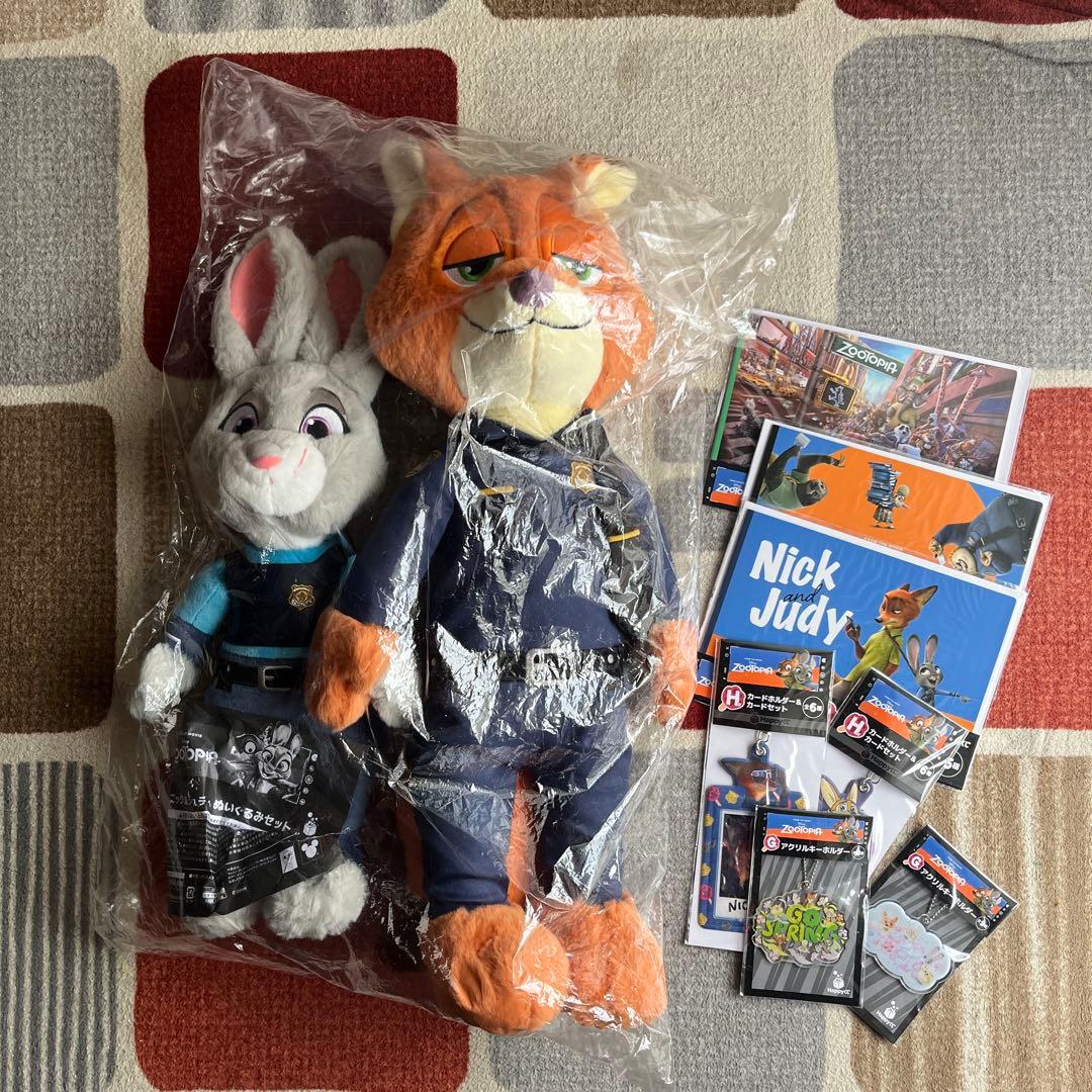 Zootopia ズートピア Happyくじ ラストワン賞 ぬいぐるみセット Happy