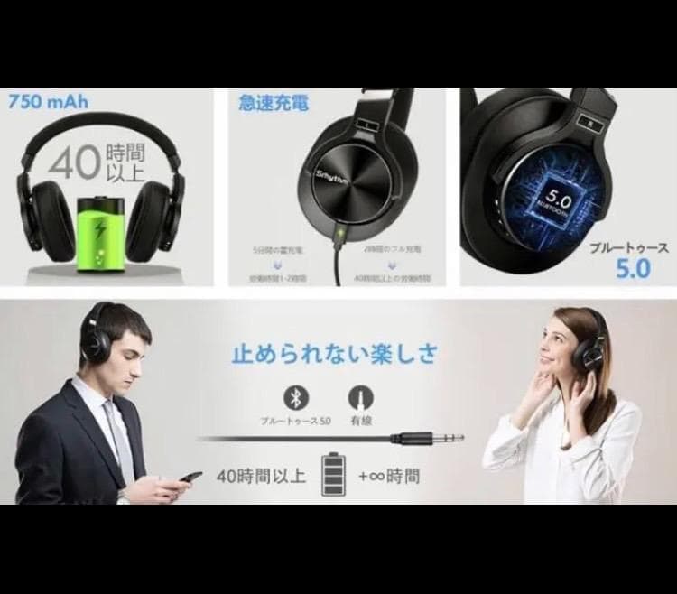 【❤驚愕の超高音質で音楽の世界に没頭できる♪❤遮音性＆密閉性抜群❣】ヘッドホン