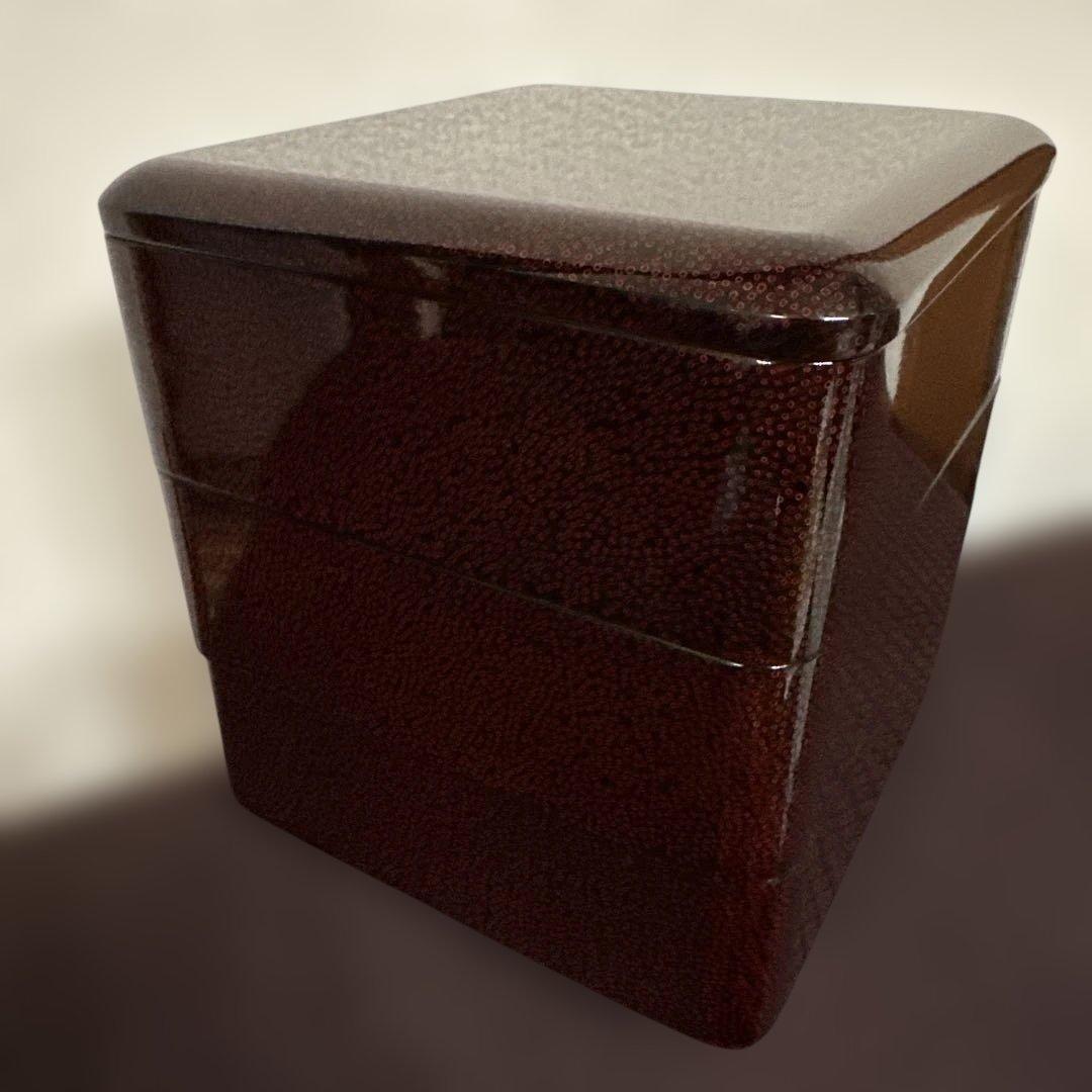 津軽塗　七々子塗　6寸　三段重箱　美品